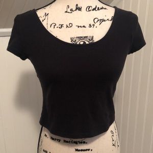 Charlotte Russe Black Crop Too